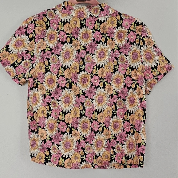 Pleated Floral Print Shirt size M - Picture 4 of 8